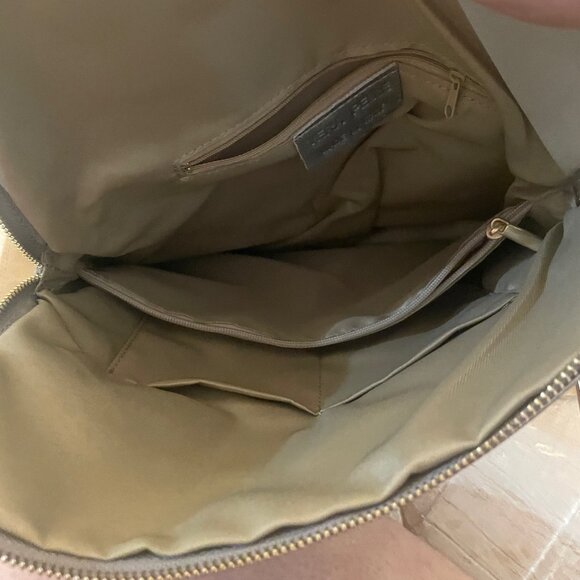 New! Sostter Silver Metallic Leather Luxury Backpack - Picture 9 of 11